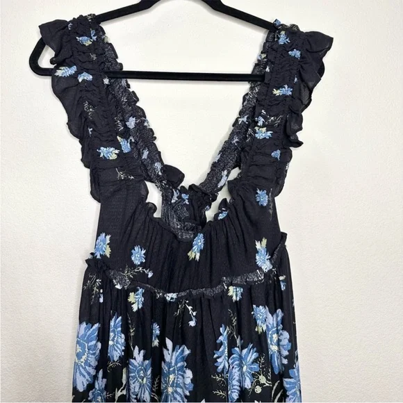 NWOT FREE PEOPLE Bali Wild Daisy Slip / Dress Black Combo Size S - Picture 12 of 14